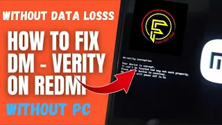 How to Fix dm-verity corruption on Redmi phones Without pc || Redmi 9 dm-verity corruption