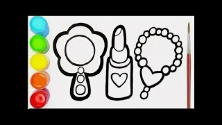Makeup drawing painting,colouring | easy acrylic painting for kids | Art and Learn