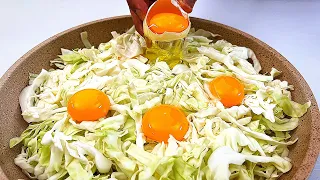 Cabbage with Eggs tastes better than Meat - healthy , easy and very tasty recipe