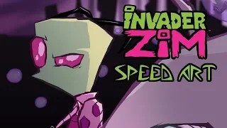 Invader Zim (making bubbles) | Inkscape | Speed Art | Speed Draw