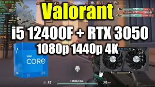 Valorant - i5 12400F + RTX 3050 | 1080p 1440p 4K