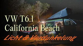 VW T6.1 California Beach: Beleuchtung & Verdunklung | Off by CamperBoys 2024