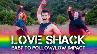 Love Shack - EASY LOW IMPACT CARDIO | Caleb Marshall | Dance Workout