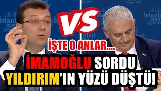 Ekrem İmamoğlu canlı yayında sordu, Binali Yıldırım'ın yüzü düştü!