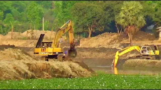 Caterpillar 336 D Trimming Soil Slope | Caterpillar 6040 Excavator .