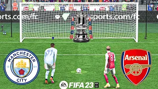 FIFA 23 - MESSI, RONALDO, MBAPPE, NEYMAR | MANCHESTER CITY VS ARSENAL FA CUP FINAL PENALTY 5