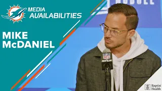 Coach Mike McDaniel meets with the media at the NFL Combine | Miami Dolphins