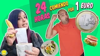 🍎 24 HORAS COMIENDO por 1€ al DÍA | Only Spend €1 Food for 24 Hours | Momentos Divertidos