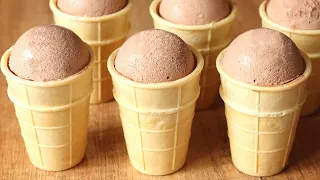 Homemade ice cream. How easy it is to make chocolate ice cream!