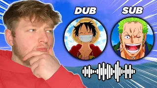 One Piece Dub Watcher GUESSES Sub Voices!