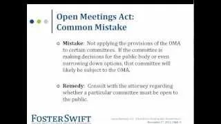 Open Meetings Act: What Every Municipality Should Know