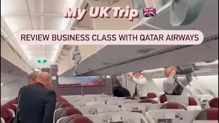 Review Qatar Airways Business Class Sydney to Doha (Transfer Flight to the UK) #travel #travelvlog