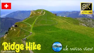 Walking in Epic Ridge Hike in Switzerland, Stoos Fronalpstock