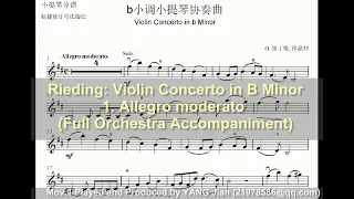 [Full Orchestra Accompaniment] Oscar Rieding Violin Concerto in B Minor Op. 35 - 1. Allegro moderato