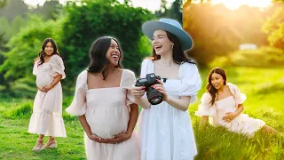 Maternity Photoshoot 🤰 Dreamy Golden Hour Behind-the-Scenes