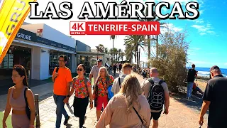 TENERIFE - PLAYA DE LAS AMÉRICAS | How Busy it was Yesterday?​ ☀️ 4K Walk ● December 2023