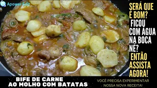 Bife de Carne ao Molho Com Batatas, Como fazer Essa Receita Maravilhosa! Simples e Fácil de fazer