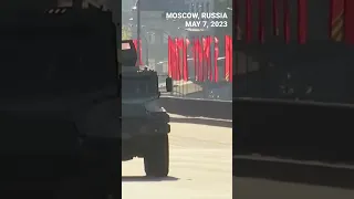 WATCH: Russian military vehicles arrive in columns for rehearsal of Victory Day parade in Moscow