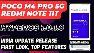 POCO M4 PRO 5G/Note 11T HyperOS 1.0.1.0 India Update Release & Full Features Review/Top 15 Features