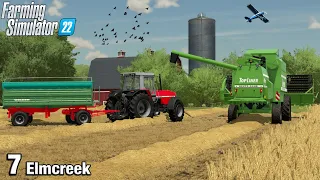 GETTING ALL THE FIELDS HARVESTED - Farming Simulator 22 FS22 Elmcreek Ep 7