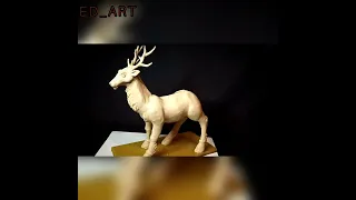 Олень(Deer) скульптура из пластилина