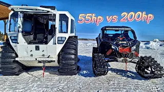 Tracks vs Tires Snow Battle
