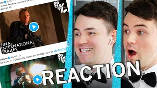 'NO TIME TO DIE' Final DOUBLE Trailer Reaction | 007 FAN LIVE REACTION & REVIEW