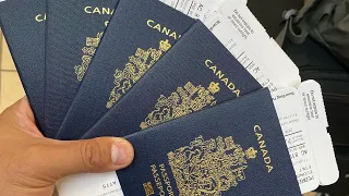 Scanning Our Canadian Passports and Customs Declaration in Vancouver Airport