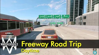San Francisco Freeway Road Trip (daytime, no music) | Watch Dogs 2 - The Game Tourist