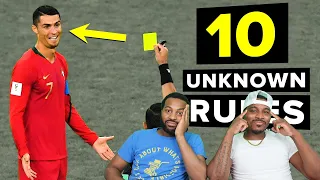 IMPROVING OUR KNOWLEDGE🤔..10 football rules you DIDN'T KNOW existed! (REACTION)