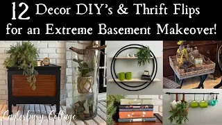 12 Home Decor DIY’s & Thrift Flips for an Extreme Basement Makeover