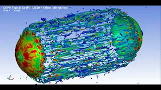 COPV Burst Simulation of Cadfil Model in LS-DYNA Finite Element Analysis