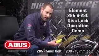ABUS ELEMENT 285 & 290 DISC LOCK Operational Demo