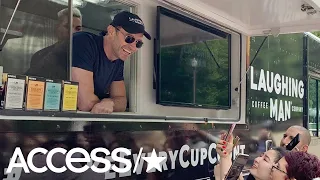 Hugh Jackman Surprises Fans & Personally Serves Up Coffee