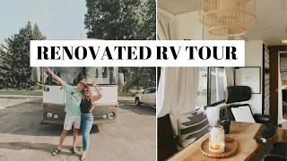 RV RENOVATION & RV TOUR - How we turned our vintage camper into our bohemian modern home on wheels!