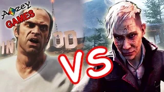 Far Cry 4 vs GTA 5 от 1-го лица || Геймплейный батл