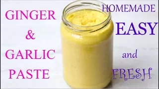 Homemade Ginger garlic paste that will last for 6 months and more