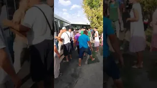 В Шымкенте подрались водители автобусов