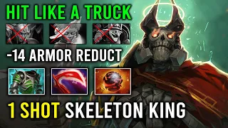 WTF 14 Armor Reduct 2 Hits Deleted Heavy Crit Wraith King OP Hit Like a Truck Dota 2