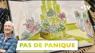 Pas de panique : une terrasse d'immeuble art déco avec de belles jardinières - Silence, ça pousse !