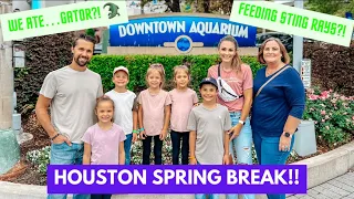 WE ATE GATOR?! 🐊 😳 | HOUSTON SPRING BREAK | 2 + TRIPLETS