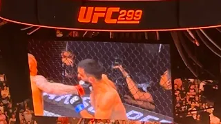 Dustin Poirier KO BSD and Silences French Section #UFC299 - Crowd Reaction