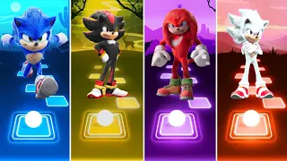 Sonic The Hedgehog 🆚 Shadow The Hedgehog 🆚 Knuckles The Echidna 🆚 Silver The hedgehog || Tiles Hop🎯🎶