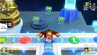 Mario Party Superstars #8 Space Land Rosalina vs Luigi vs Donkey Kong vs Daisy