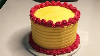 How to make butter icing without mixer and decorate/ butter cream decoration