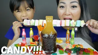 CANDY Giant Cooke Gummy, Sour Gummy, Twizzlers & Lego Gummy Mukbang | N.E Let's Eat