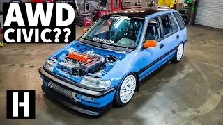 AWD Swapped Turbo Honda Civic EF Party Wagon!