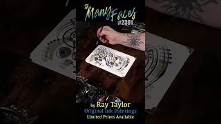 #2391 The Many Faces 2024 Collection: Ink Painting Process Timelapse with Ray Taylor