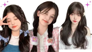 korean school girls hairstyles||50+ teenagers hairstyles for school|| hairstyles for medium hairs