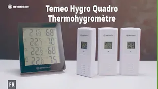 BRESSER Temeo Hygro Quadro - Thermohygromètre pour 4 points de mesure